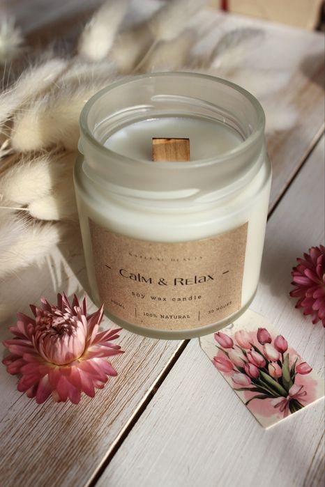 Свечи соевые ароматические, ручной работы