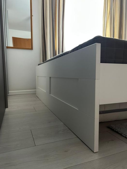 Pat dublu IKEA BRIMNES+saltea