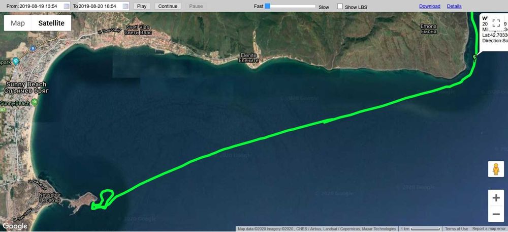 GPS за джетове и моторници - джи пи ес тракер с БЕЗПЛАТНО проследяване