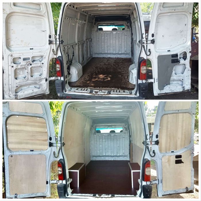 Монтиране на дървен под и страници за бус и товарни автомобили