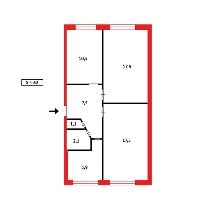 3х ком по Дюсембекова.1 этаж