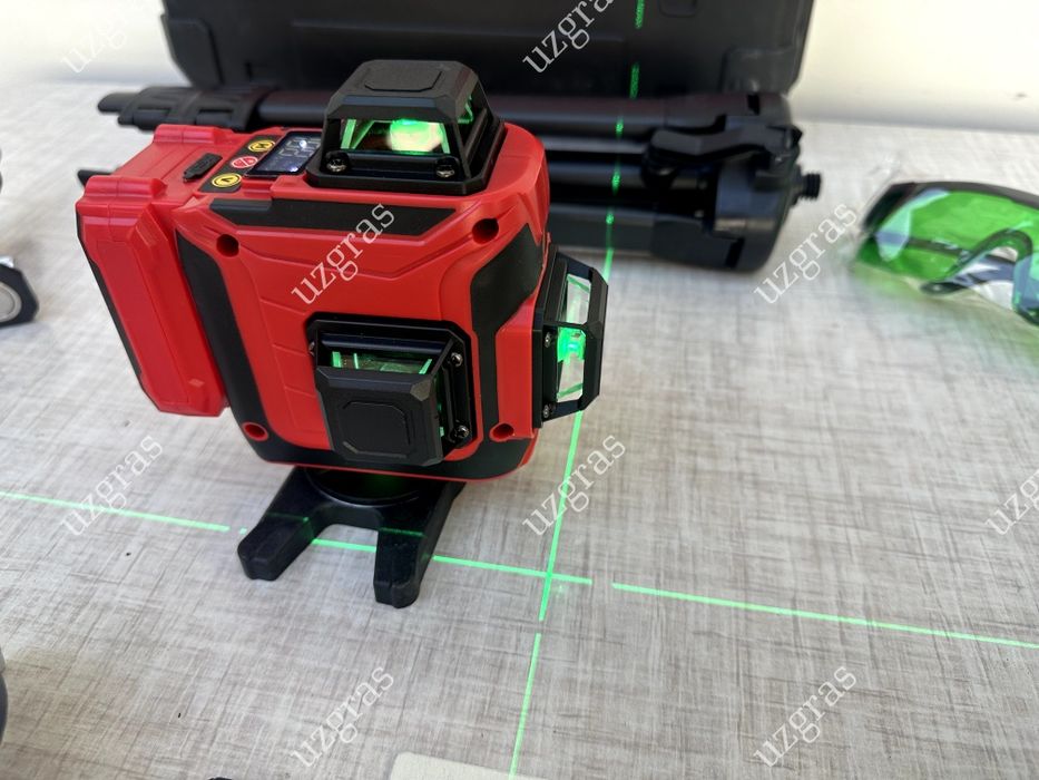 Бепул доставка лазерный уровень 4D 360⁰ зеленый луч 16 линия новый