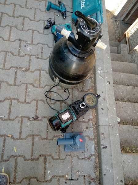 Помпа за басейн с пясъчен филтър