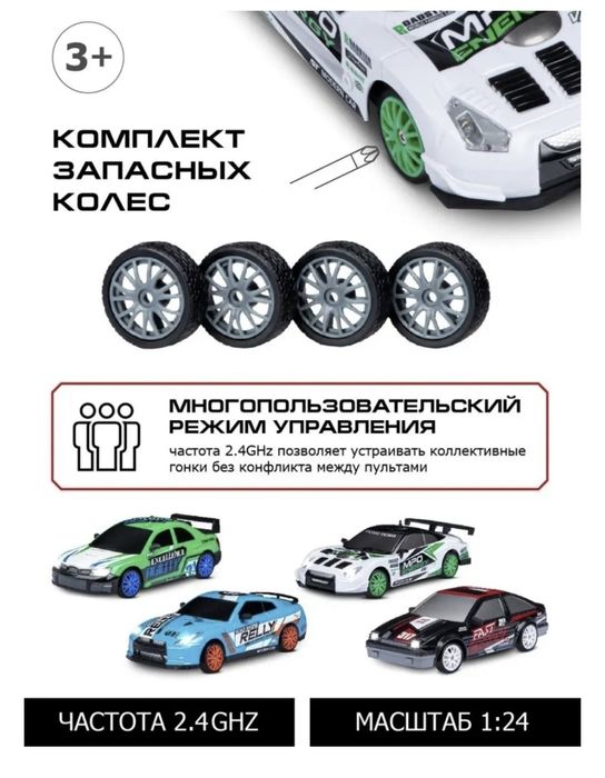 Игрушечная машинка на радиуправлении для дрифтп