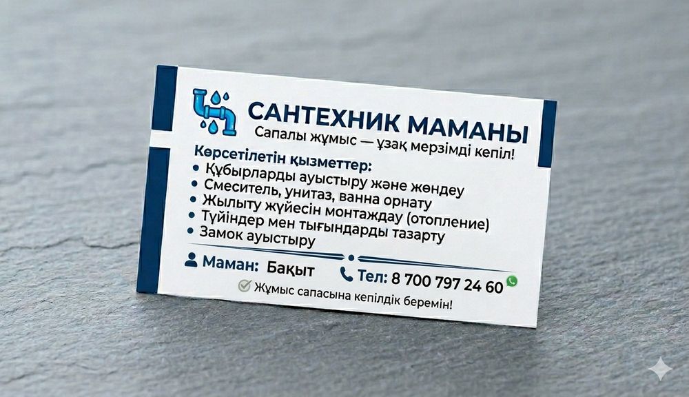 Сантехник маманы