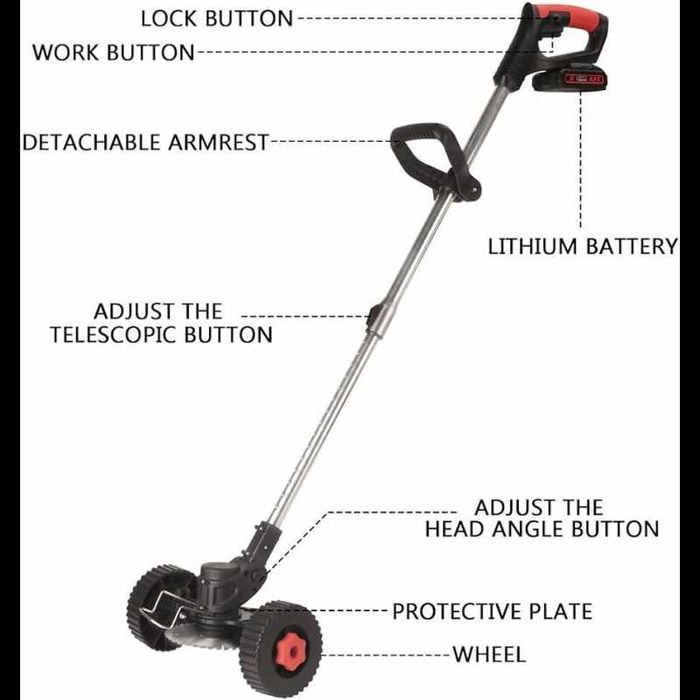 Акумулаторен тример STAHLMAYER PRO 24V с колелца