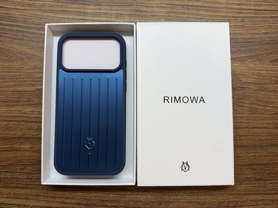 Rimowa iPhone 17 Pro Max Aluminum Case Husa Metalica Deep Blue