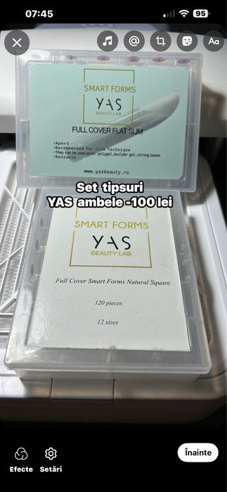 Tipsuri reutilizabile YAS 2 cutii 100 lei