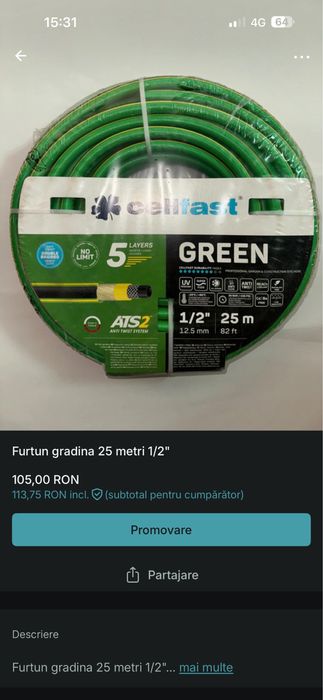 Furtun gradina diferite marimi
