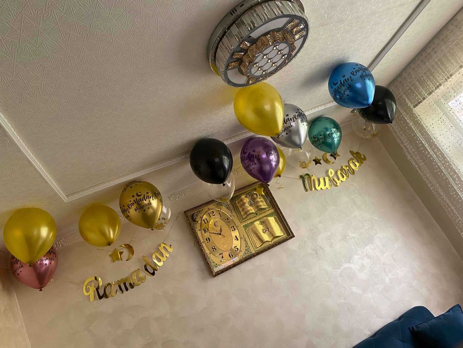 Ramazon oyi uchun, 8 ta shar 1 ta to'plamda Ramazon Muborak tilla