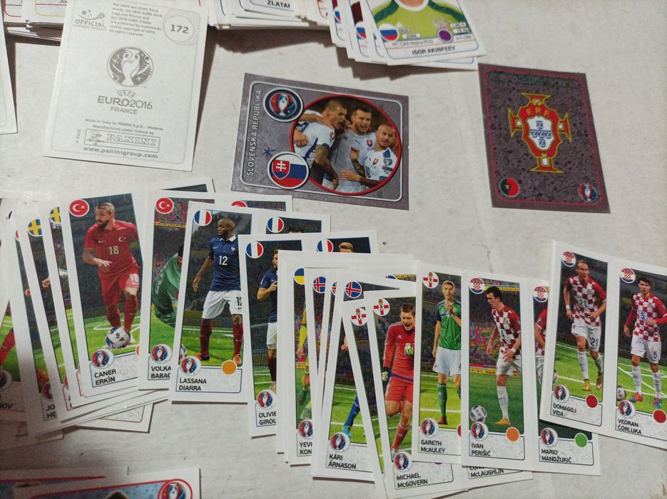 Lot 200 stickere EURO 2016 Franța - Lot șervețele - Portofel și chibrit 3D