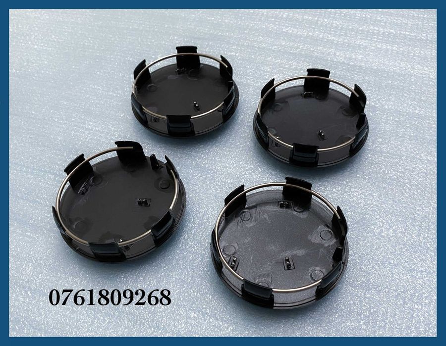 Set 4 capace negre 60mm jante aliaj Peugeot