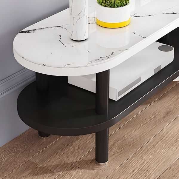 Тумба под телевизор в современном стиле с имитацией мрамора