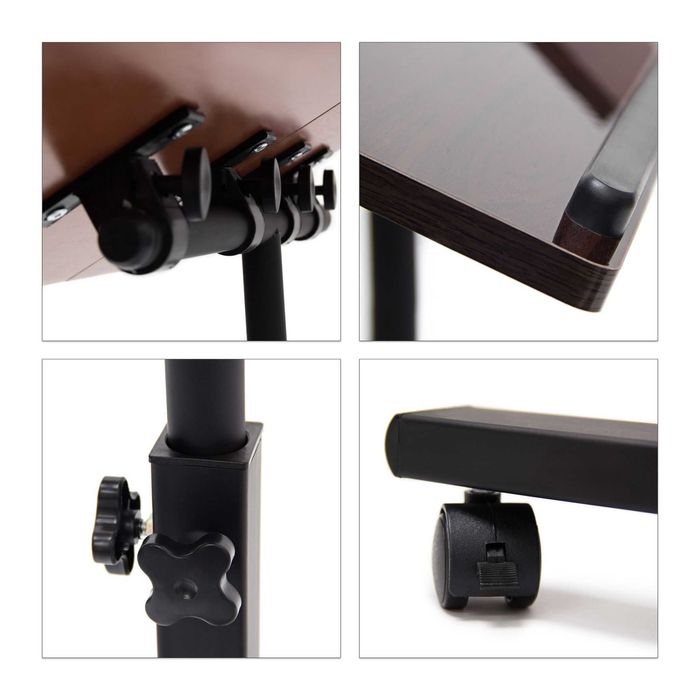 Masa laptop inaltime reglabila 4 rotile cu frana 100 x 77 x 40 cm