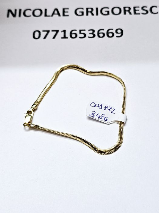 Vand bratara snake din aur 14 k 3.48 g cod 872