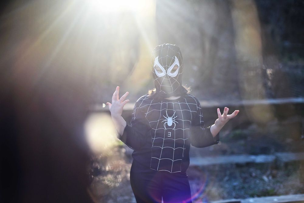 costum carnaval  Spiderman NOU, marimi S, M, L negru