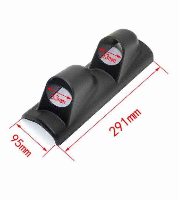 Стойка за 2 измервателни уреди за колона- Черна