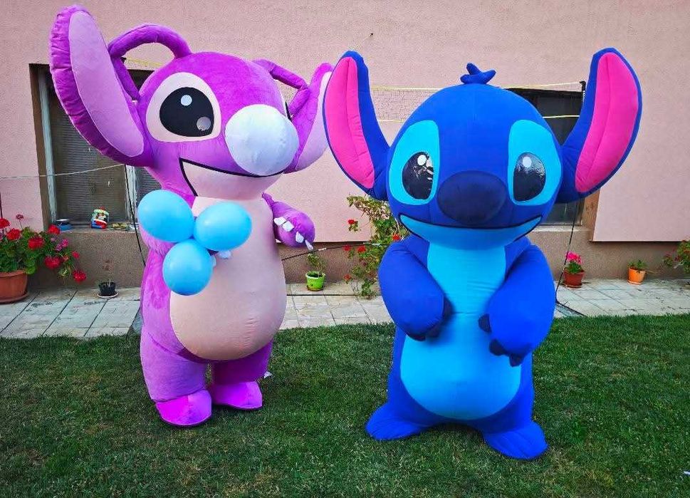 Изненада с Панда, розов, лилав и син Стич, Бяло Мече, рожден ден.