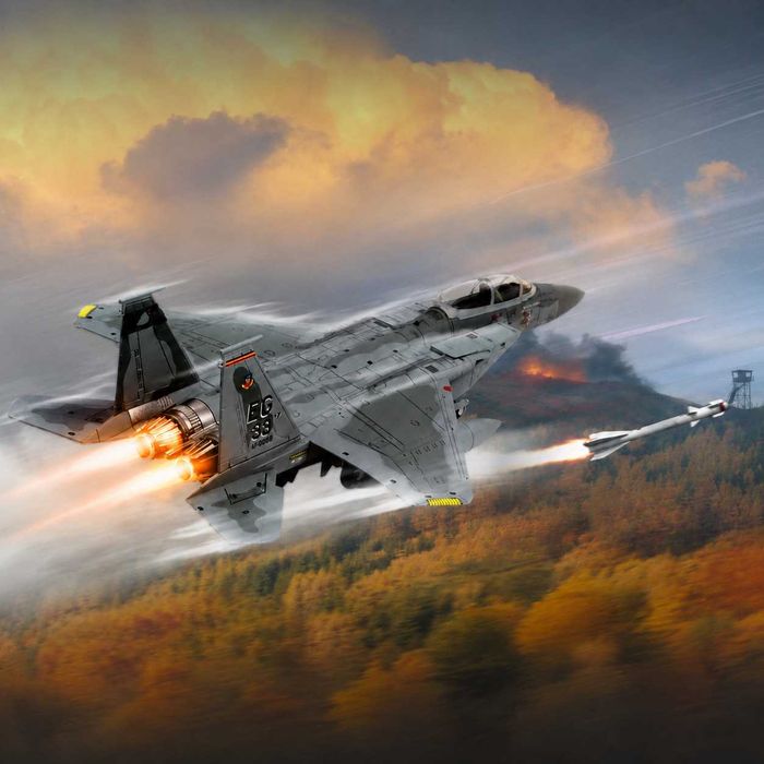Macheta avion metalica F-15 B5-0102 Gulf Spirit Eagle USA 20cm