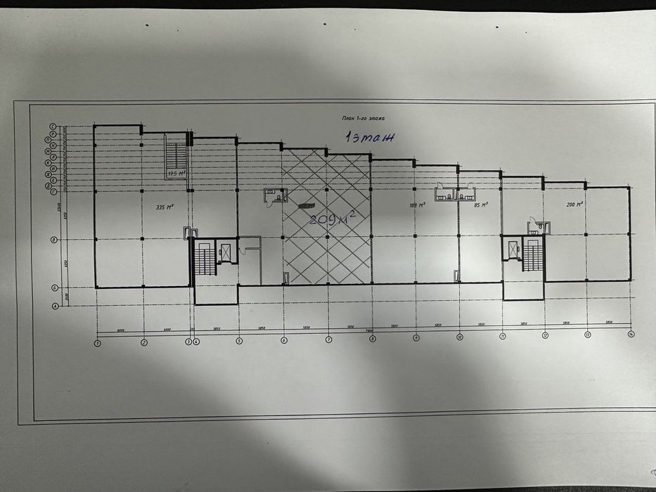 Продается не жилое помещение 7 этажное здание- 1,2 этаж