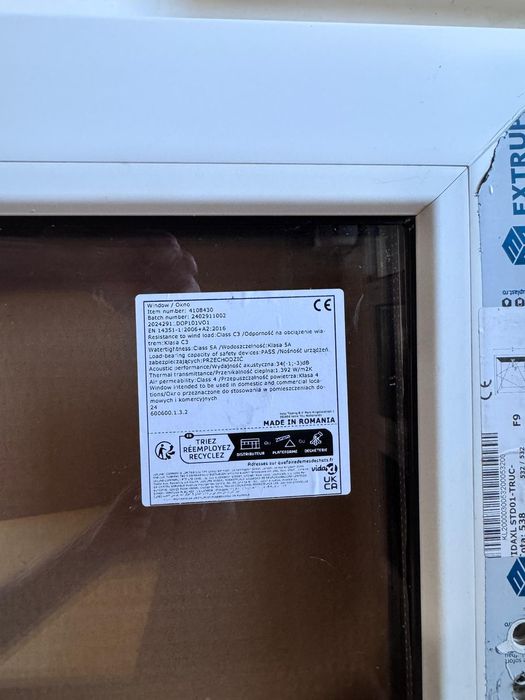 Fereastra baie termopan subsol vidaxl 60x60