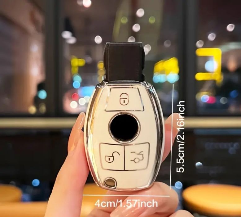 Луксозен калъф за ключ Mercedes + ключодържател