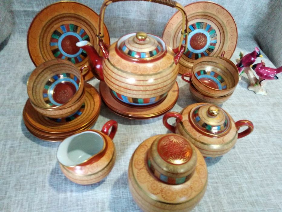 Сервиз императорский фарфор ,из костяного фарфора ,ручная работа