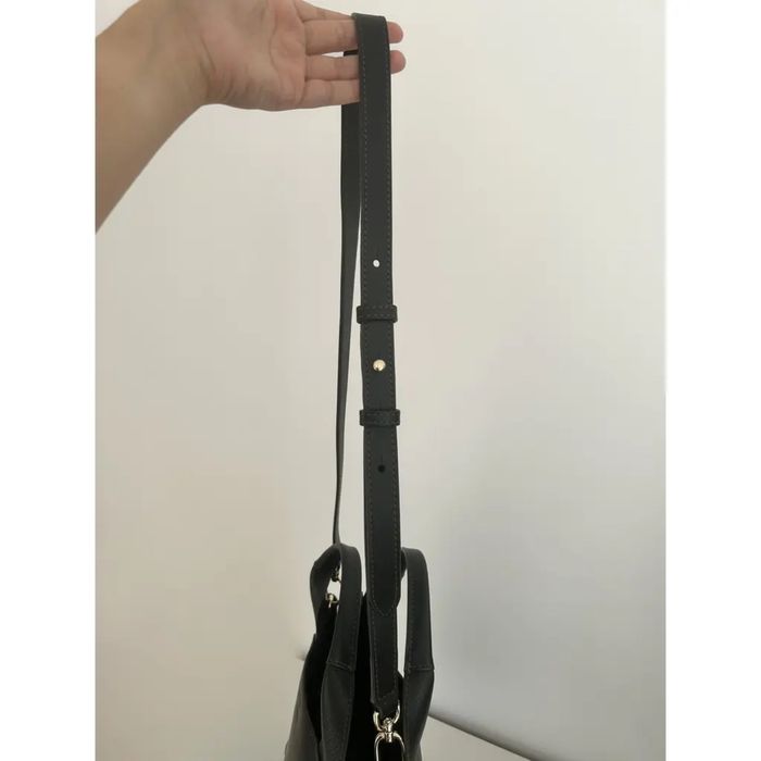 Geanta de piele FURLA cu maner si aspect texturat Gilda, Negru