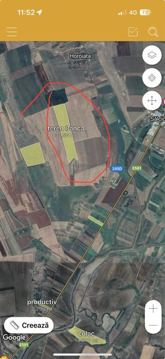 De vânzare 50 ha teren pt fotovoltaic sau eolian