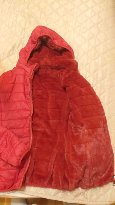 Ново червено яке с две лица, S размер