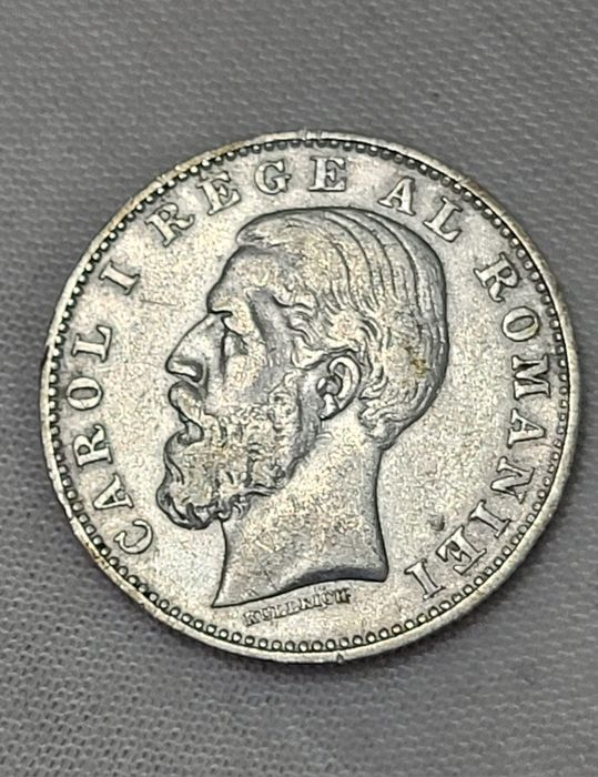 Moneda 1 leu 1884 Carol l bani vechi
