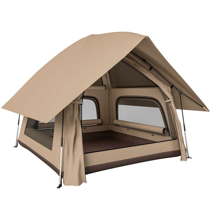 Палатка Outsunny Instant Pop-Up с дъждобран, водоустойчива куполна палатка за 2-3 души
