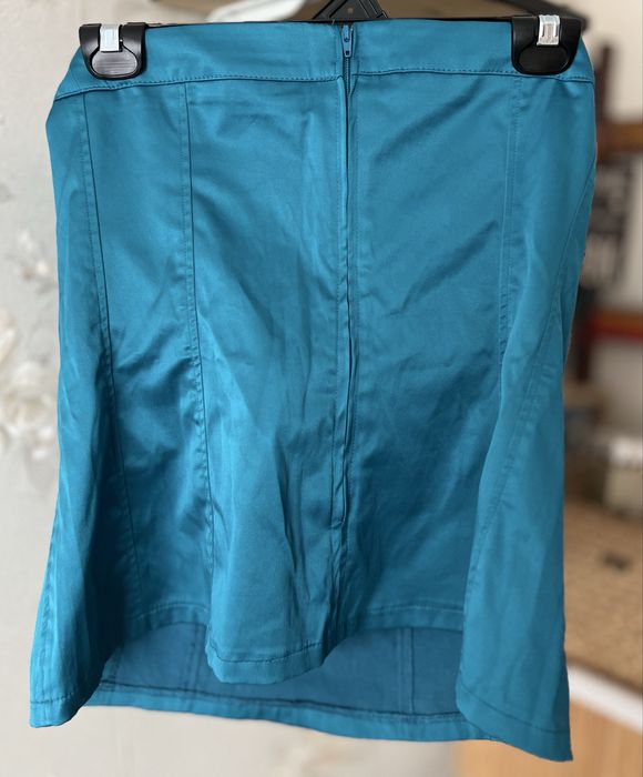 Corset satin turcoaz