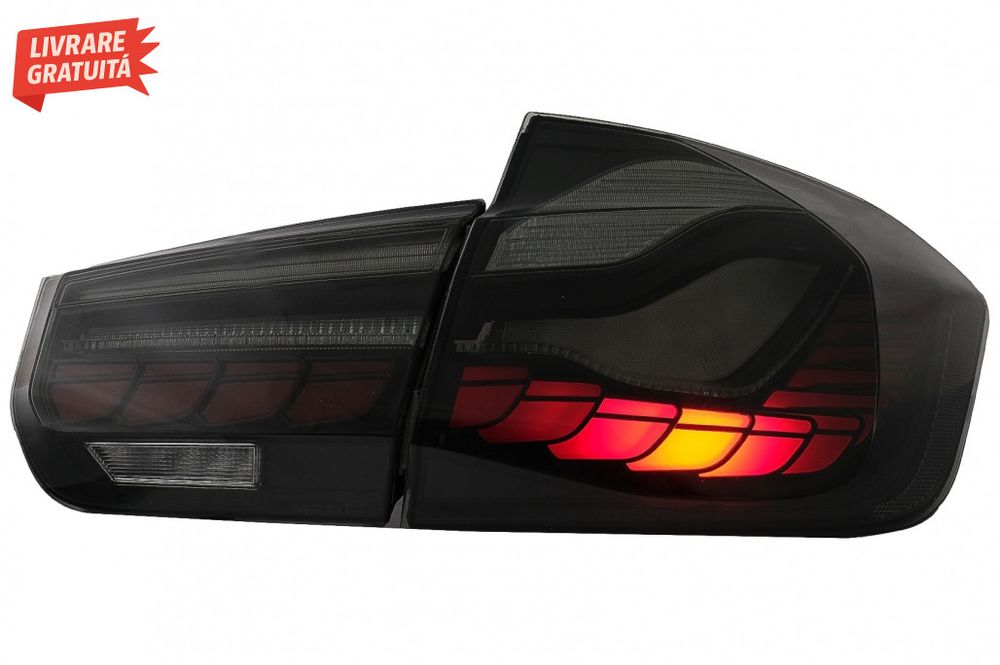 Stopuri OLED BMW Seria 3 F30 (2011-2019) F35 F80 Rosu Fumuriu M4 Desig