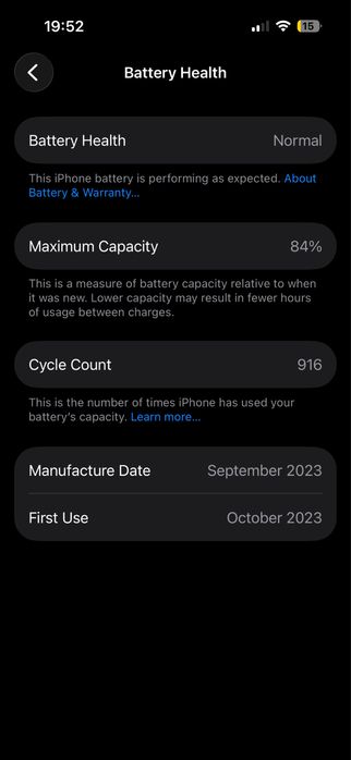 Vând iPhone 15 128 gb