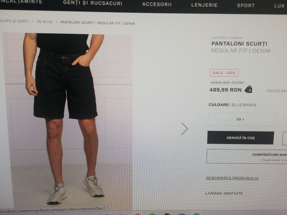 Pantaloni scurti Emporio Armani