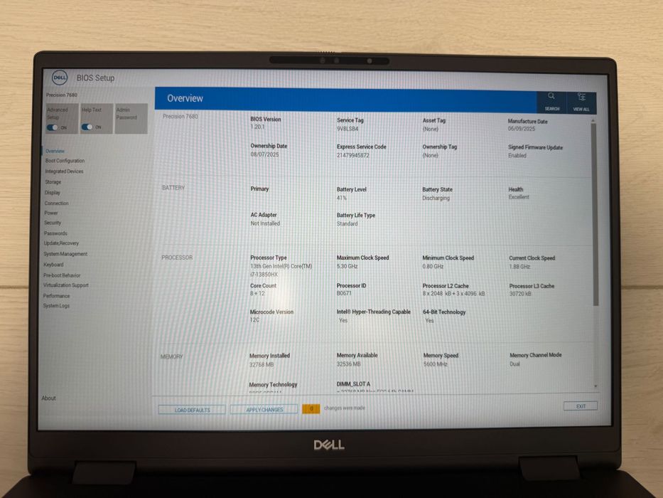 Dell Workstation Precision 7680 i7 13TH 1TB SSD 32GB RAM RTX ADA 2000