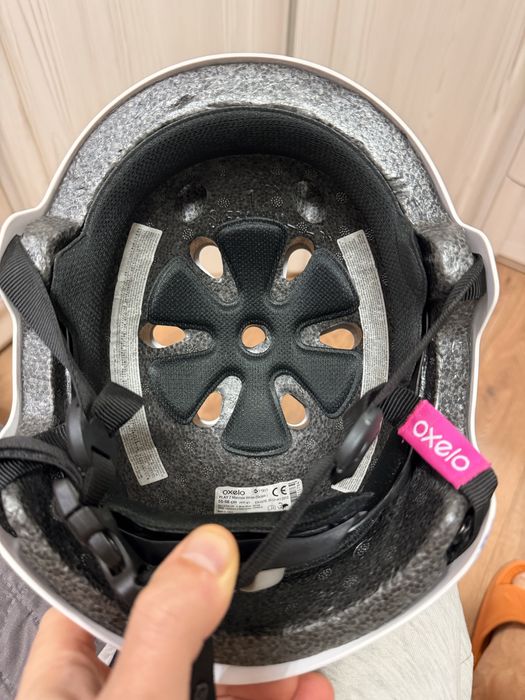 Детска тротинетка oxelo mid 5 лилава с окачване  и каска oxelo play 7