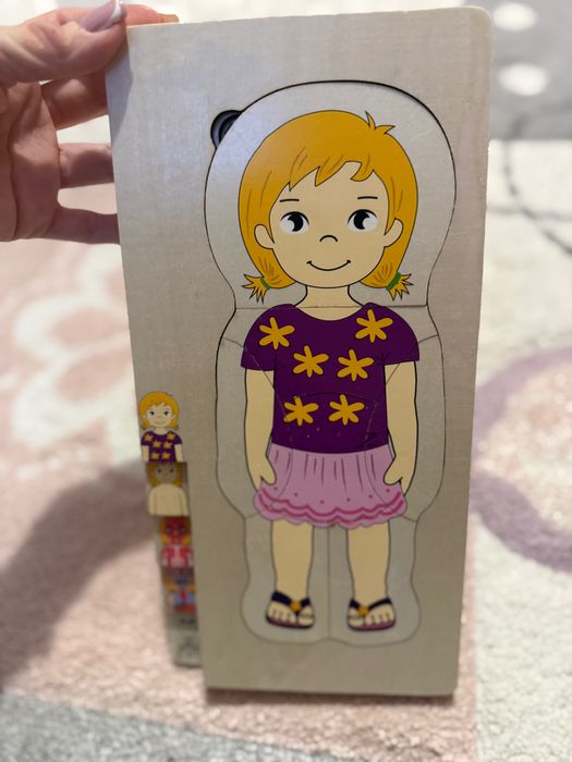 Лот от 3 бр дървени играчки