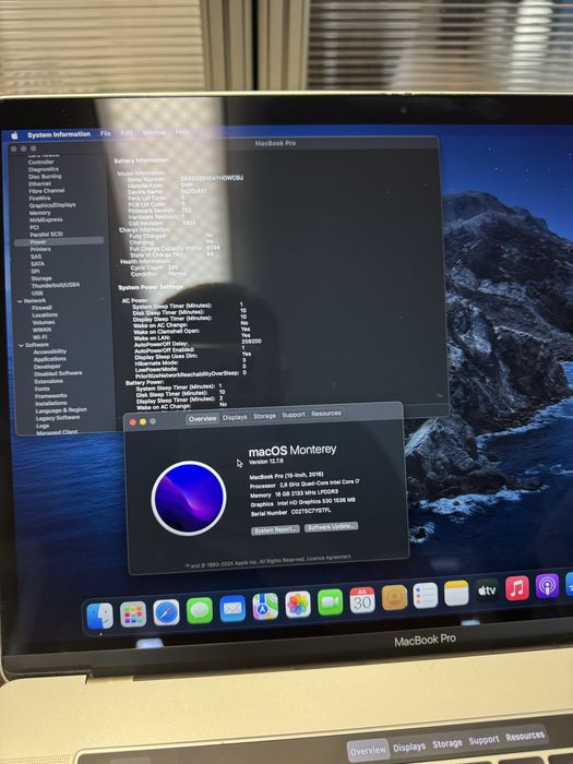 CARTE MÈRE MACBOOK Pro 13 Quatre Ports Thunderbolt 3 - i5 2.9Ghz 16Go - SSD 256 EUR 429,90 - FR