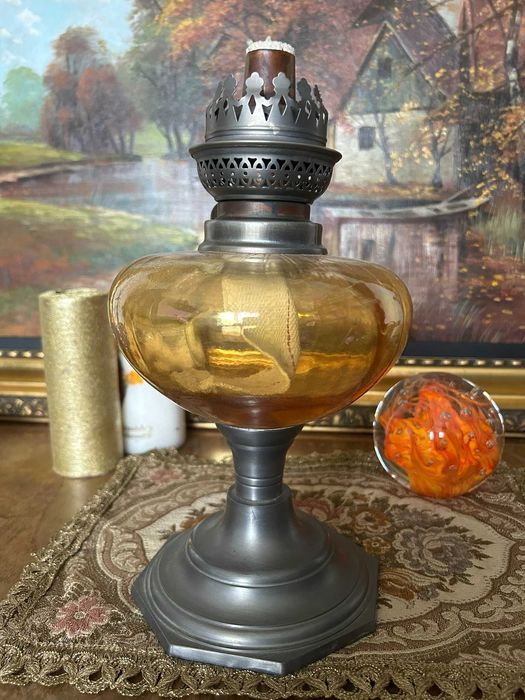 DN899 Lampa de petrol sau gaz 1kg zinn 26cm h