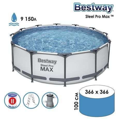 Intex bestway 3.66x122метр фильтр-насоса лестница