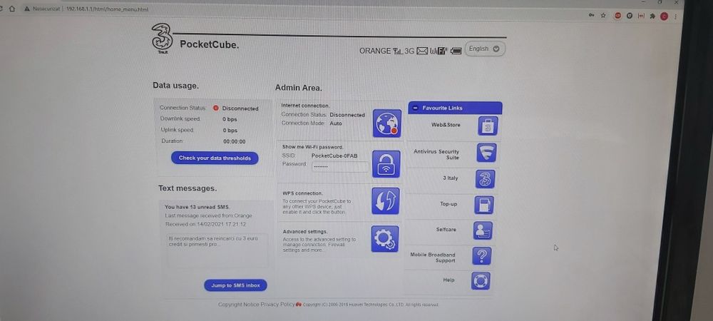 MODEM 4G - Huawei E5575s-210 decodat