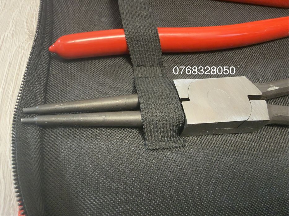 SET 4 Clesti Profesionali Pentru Sigurante SEEGER + Husă cu Fermoar