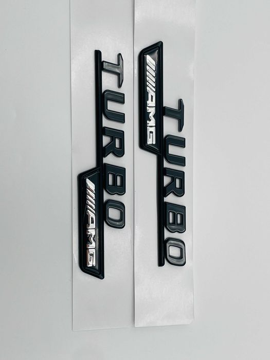 Embleme Compatibile Mercedes turbo AMG negru