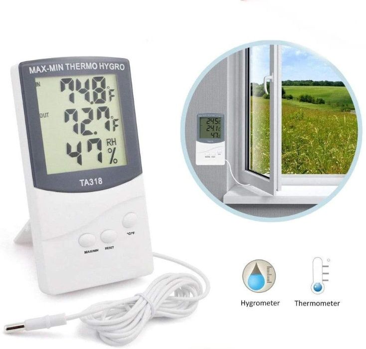 Термометър и влагометър за външна и вътрешна температура