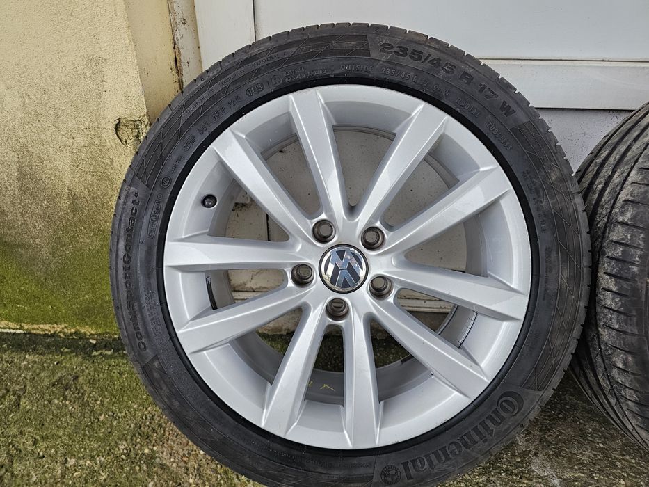 Vand jante aliaj originale vw  , 5x112 cu anvelope de vara 235/45/17