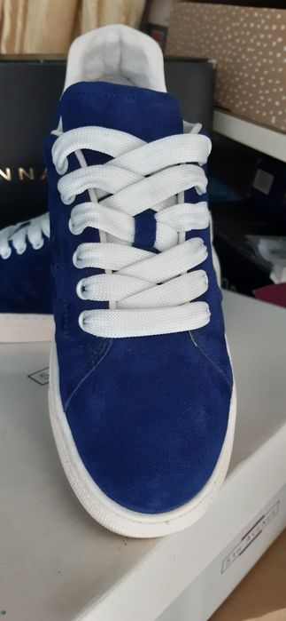 Pantofi cu siret piele intoarsa ANNA CORI