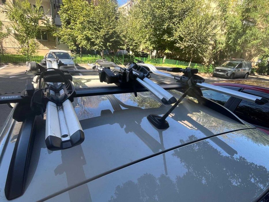 Bare transversale Thule WingBar Evo negru 118 cm, VW T-Cross cu rails