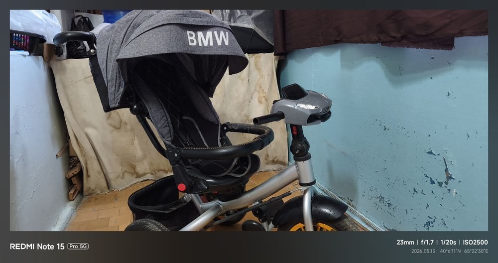 Велосипед коляска трехколесный BMW